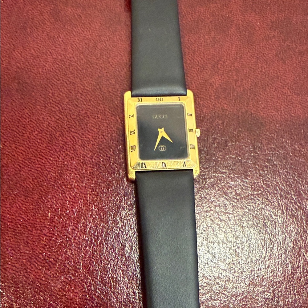 Gucci Vintage Watch with Black Strap